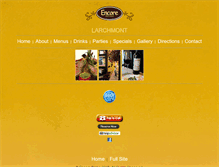 Tablet Screenshot of encore-bistro.com